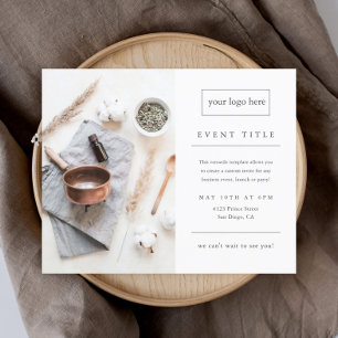 Flyer Evento Empresarial Foto Minimalista Profissional