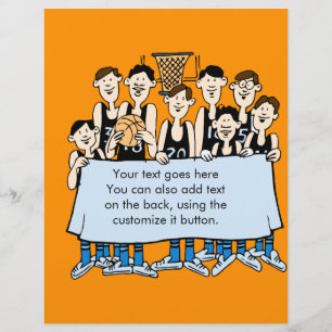 Flyer Evento engraçado da equipa de basquetebol