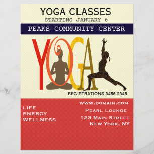 Flyer Exercício de Malhação Pilates Yoga Modern Perso