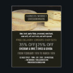Flyer Exibição de Queijo, Publicidade de Cheesemonger<br><div class="desc">Tela De Queijo,  Folhetos Publicitários De Queijo Pela Loja De Cartão de visita.</div>