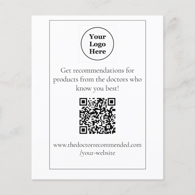 Flyer Exibição de Tabletop de Código QR (Frente)