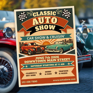 Flyer Exposição Clássica de Automóveis