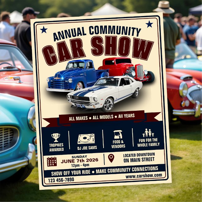 Flyer Exposição de Carros da Comunidade (Criador carregado)