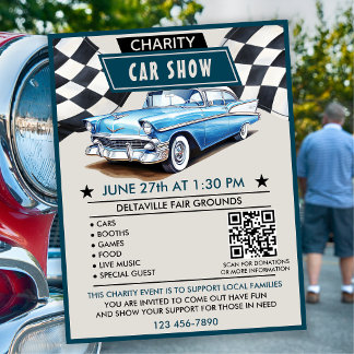 Flyer Exposição de Carros de Caridade