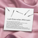 Flyer Eyelash Extension Aftercare Hand-drawn Minimalist<br><div class="desc">Hand-drawn Minimalist Eyelash Extension Aftercare Cards.</div>