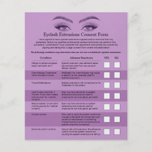 Flyer Eyelash Extensões de Passivo Roxo Formulário de Di