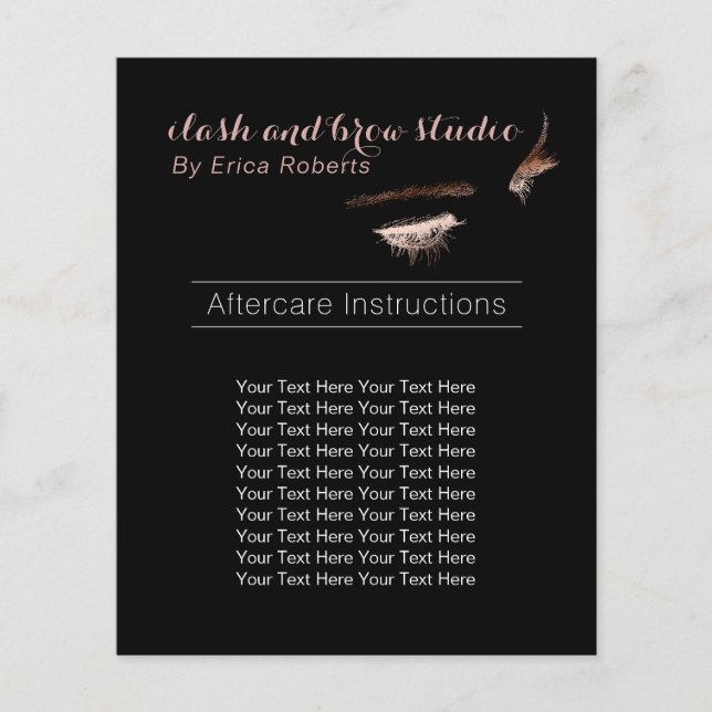 Flyer Eyelash & Makeup Artista de Ocultação (Frente)