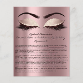Flyer Eyelash Ramal Passivo Dispensa Rosa