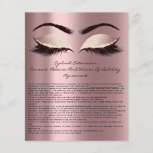 Flyer Eyelash Ramal Passivo Dispensa Rosa