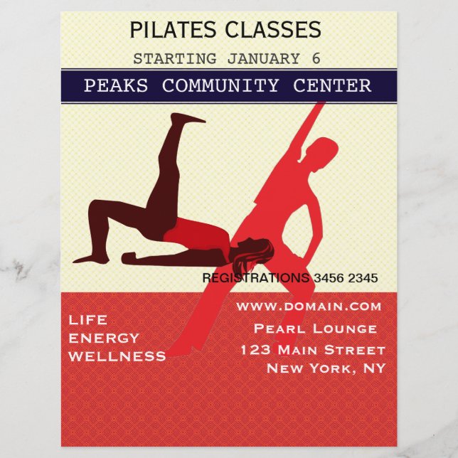Flyer Faça Isso! Pilates Yoga Exercise Workout (Frente)