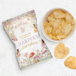 Flyer Fairy Garden Birthday Chip Bag Wrapper