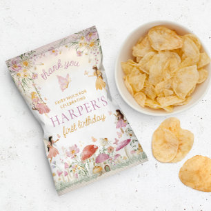 Flyer Fairy Garden Birthday Chip Bag Wrapper