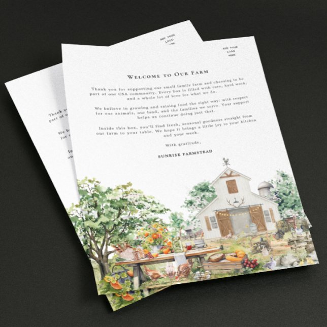 Flyer Farm CSA Welcome | Small Homestead (Criador carregado)