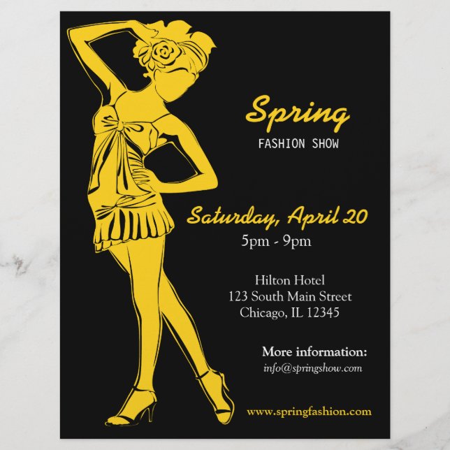 Flyer Fashion Show (Dourado) (Frente)