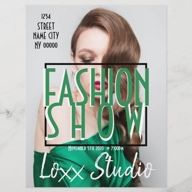 Flyer Fashion Show Model Clothing (Frente)