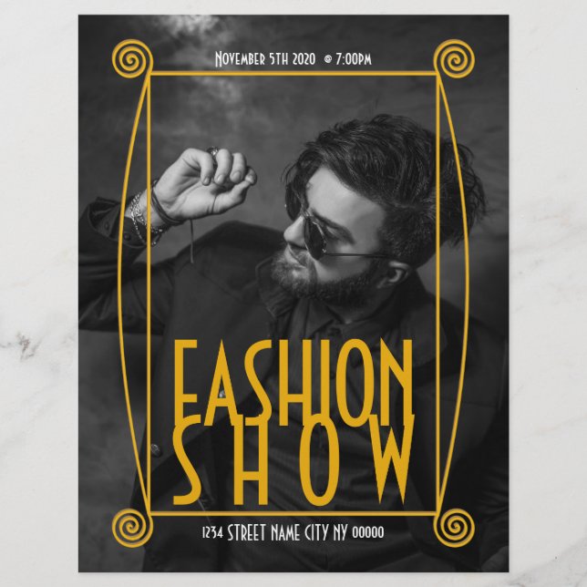 Flyer Fashion Show Model Clothing (Frente)