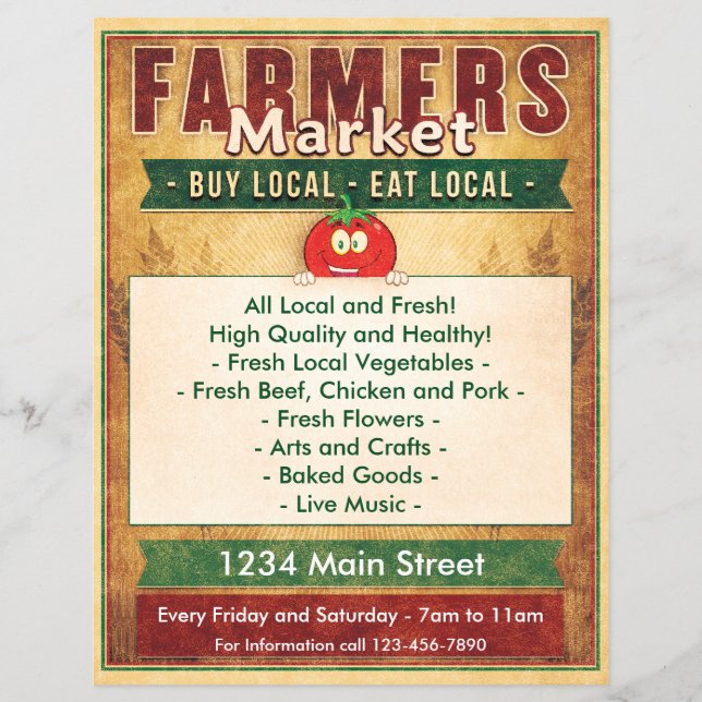 Flyer Feira de Produtores Coma Local (Frente)