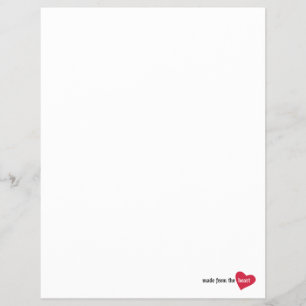 Flyer Feito da etiqueta da comida do coração