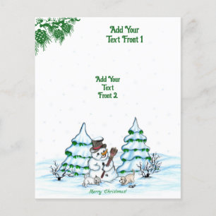 Flyer Feliz Natal! Neve com Cat e Puppy