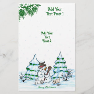 Flyer Feliz Natal! Neve com Cat e Puppy