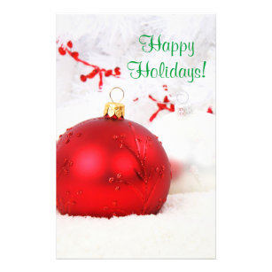 Flyer Felizes Feriados Vermelhos E Brancos de Natal IV