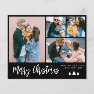 Flyer Feriado de Natal da Colagem de Fotos do Script de 