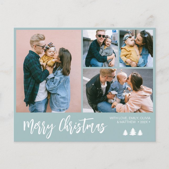 Flyer Feriado de Natal do Pine de Colagem de Fotos do Sc (Frente)