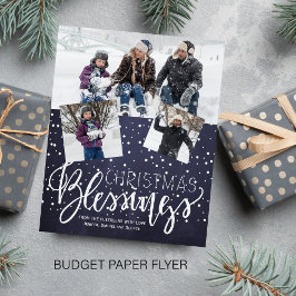 Flyer Férias de marinho de colagem de fotos no Natal 3