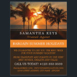 Flyer Férias Tropicais Sunset, Anúncio de Agente Viagem<br><div class="desc">Férias Tropicais Sunset,  Folhetos De Publicidade De Agentes Viagem Pela Loja De Cartão de visita.</div>