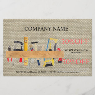 Flyer Ferramentas de Renovação Faz-tudo Carpintaria Cons