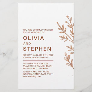 Flyer Ferrugem e branca. Folhagem simples. Inv de casame