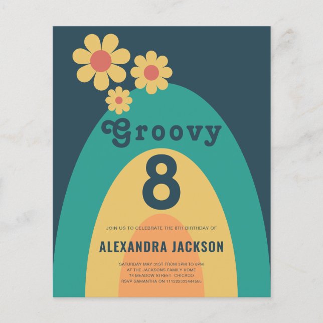 Flyer Festa de aniversário Arco-Íris Retroativo (Frente)