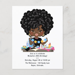 Flyer Festa de Aniversário de Artesanato de Mulher Afro