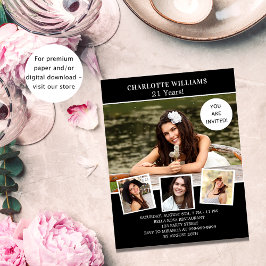 Flyer Festa de aniversário de convite de orçamento de fo