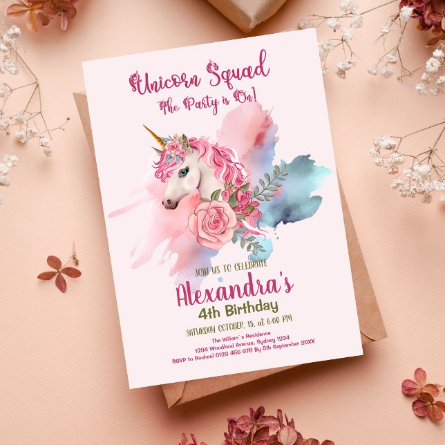 Flyer Festa de aniversário do Arco Arco-Íris Cute de Orç (Criador carregado)