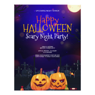 Flyer Festa de fantasia de Halloween, Halloween Night Te