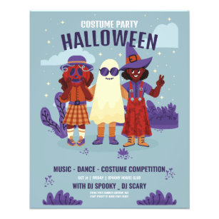Flyer Festa de fantasia de Halloween, Noite de Halloween