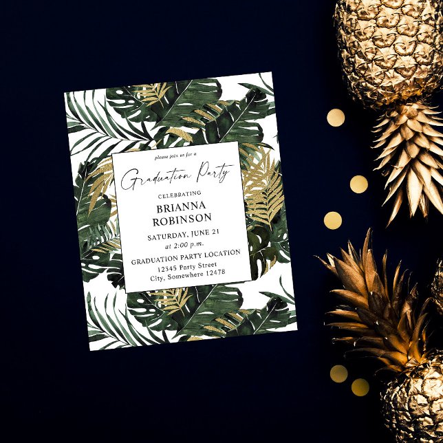 Flyer Festa de Formatura Econômica com Folha de Palma e  (Criador carregado)