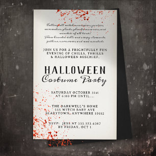 Flyer Festa de Halloween do Assustador de Sangue