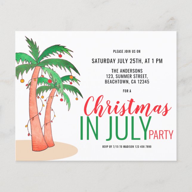 Flyer Festa de Natal em Julho de Verão (Frente)