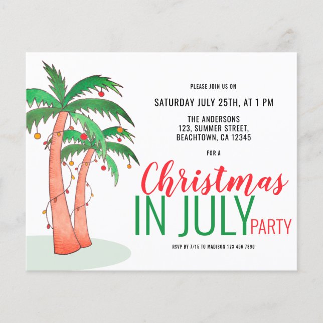 Flyer Festa de Natal em Julho de Verão (Frente)