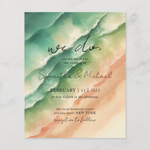 Flyer Festa de praia em oceano verde Verão