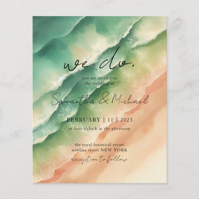 Flyer Festa de praia em oceano verde Verão (Frente)