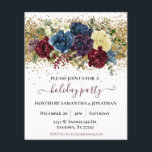 Flyer Festa Dourada Confetti Winter Floral<br><div class="desc">Um design por folha. Os convites de orçamento não incluem envelopes. Os folhetos são impressos em papel e não em cartão. Este design pode ser personalizado na área fornecida pela alteração da foto e/ou do texto. Ou pode ser personalizado clicando em Personalizar este Modelo e, em seguida, escolhendo o clique...</div>