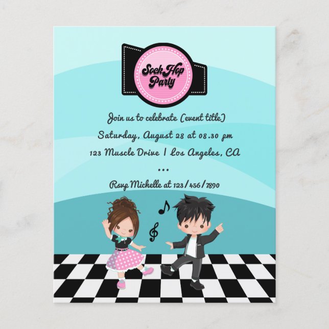 Flyer Festa Sock Hop (Frente)