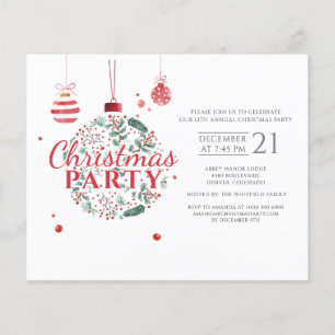 Flyer Festa Vermelha Verde do Natal Orçamentária