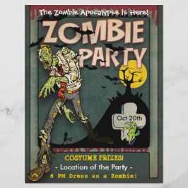Flyer Festa Zombie do Halloween