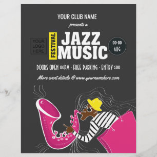 Flyer Festival de Música Jazz Colorido