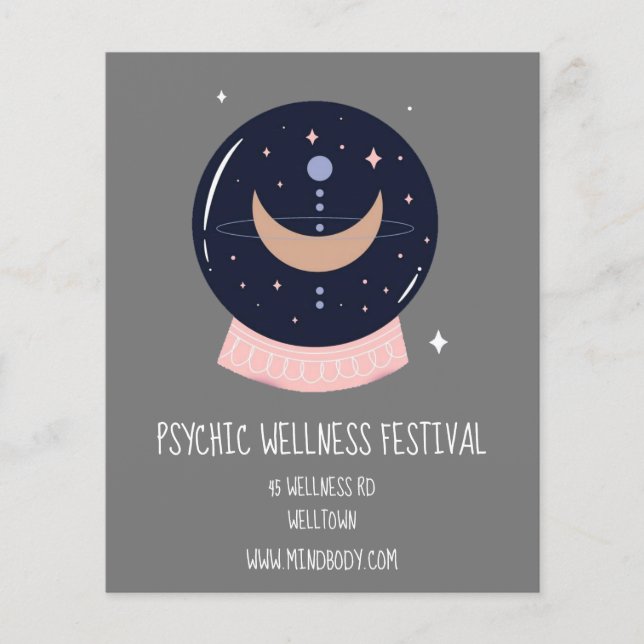 Flyer Festival de Nova Idade da Bola Cristal Psicótica (Frente)