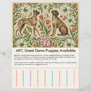 Flyer Filhote de Great Dane com padrão retro